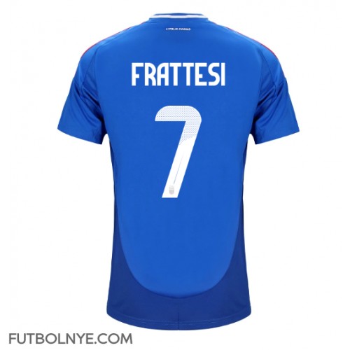 Camiseta Italia Davide Frattesi #7 Primera Equipación Eurocopa 2024 manga corta